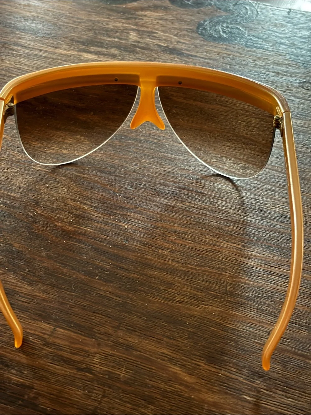 Women’s Fashion Shield Sunglasses - Amber made in Italy